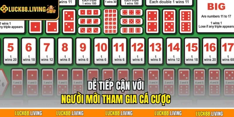 Dễ tiếp cận với người mới tham gia cá cược